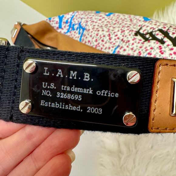 L.A.M.B. Gwen Stefani Y2K VTG Ditzy Floral Graffiti Hobo Grandvale Handbag - Picture 9 of 16